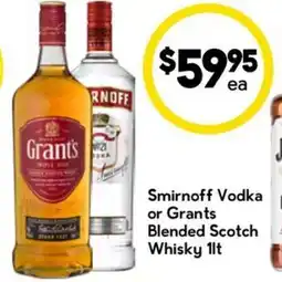 Drakes Smirnoff Vodka or Grants Blended Scotch Whisky offer
