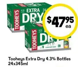Drakes Tooheys Extra Dry 4.3% Bottles offer