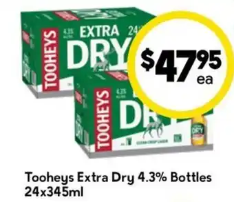 Drakes Tooheys Extra Dry 4.3% Bottles offer