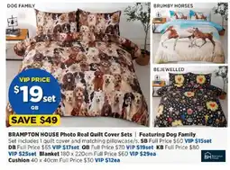 Spotlight BRAMPTON HOUSE Photo Real Quilt Cover Sets offer