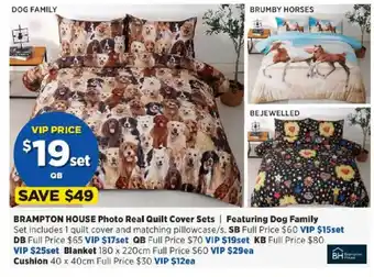 BRAMPTON HOUSE Photo Real Quilt Cover Sets