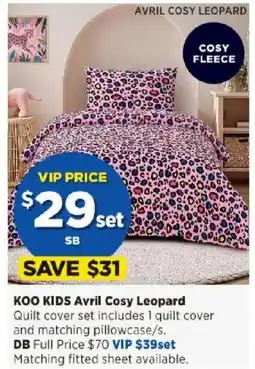 Spotlight KOO KIDS Avril Cosy Leopard offer