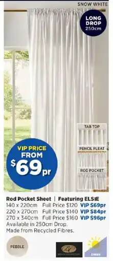 Spotlight Rod Pocket Sheet offer
