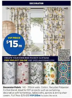 Spotlight Decorator Fabric offer