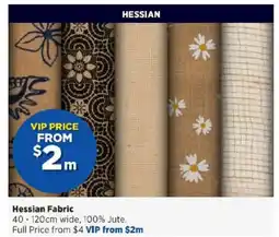 Spotlight Hessian Fabric offer