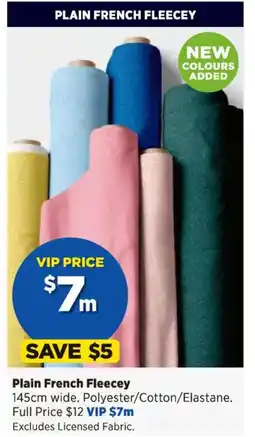 Spotlight Plain French Fleecey offer