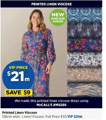 Spotlight Printed Linen Viscose offer