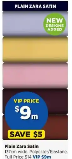 Spotlight Plain Zara Satin offer