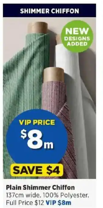 Spotlight Plain Shimmer Chiffon offer
