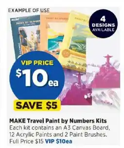 Spotlight MAKE Travel Paint by Numbers Kits offer