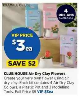 Spotlight CLUB HOUSE Air Dry Clay Flowers offer