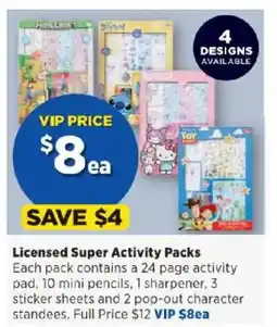 Spotlight Licensed Super Activity Packs offer