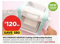Spotlight WE R MEMORY KEEPERS Cutting & Embossing Machine offer