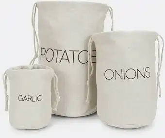 Set of 3 Cotton Vegetable Bags