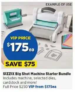Spotlight SIZZIX Big Shot Machine Starter Bundle offer