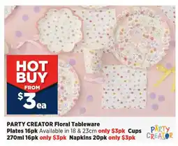Spotlight PARTY CREATOR Floral Tableware offer