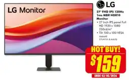 The Good Guys 27" FHD IPS 120Hz 1ms MBR HDR10 Monitor offer