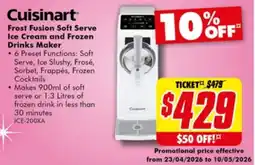 The Good Guys Frost Fusion Soft Serve Ice Cream and Frozen Drinks Maker offer