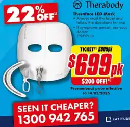The Good Guys Theraface LED Mask offer