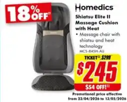 The Good Guys Shiatsu Elite II Massage Cushion with Heat offer