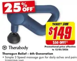 The Good Guys Theragun Relief - 6th Generation offer