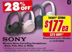 The Good Guys Wireless Noise Cancelling Headphones offer
