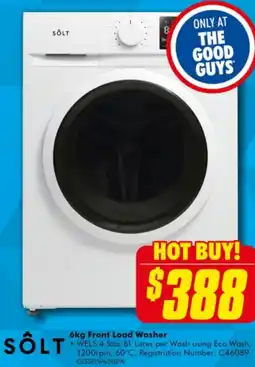 The Good Guys 6kg Front Load Washer offer