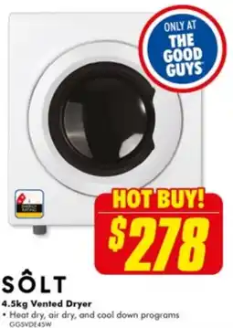 The Good Guys 4.5kg Vented Dryer offer