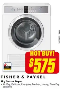 The Good Guys 7kg Sensor Dryer offer