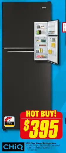 The Good Guys 202L Top Mount Refrigerator offer