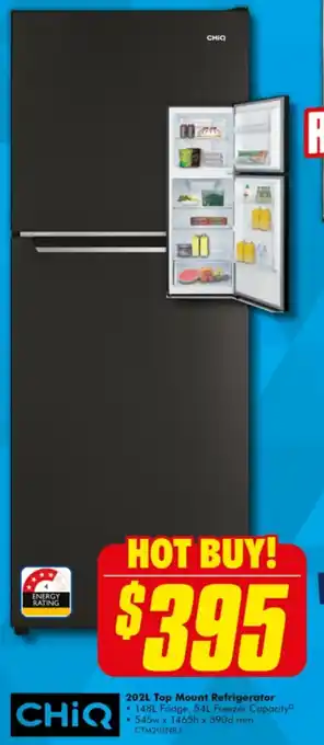 202L Top Mount Refrigerator