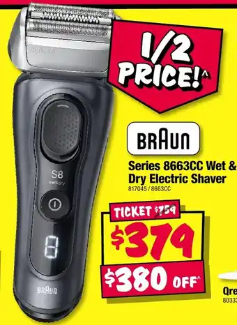 Series 8663CC Wet & Dry Electric Shaver