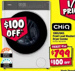 JB Hi-Fi 10KG/6KG Front Load Washer/ Dryer Combo offer