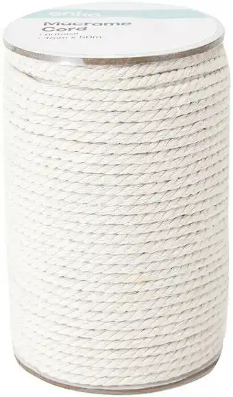 Kmart 50m Macrame Cord - Natural offer
