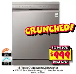 JB Hi-Fi 15 Place QuadWash Dishwasher offer