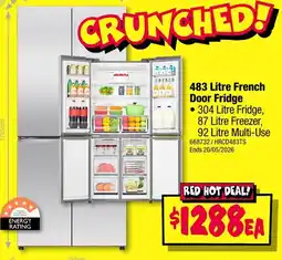 JB Hi-Fi 483 Litre French Door Fridge offer