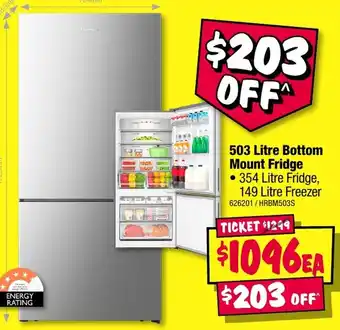 JB Hi-Fi 503 Litre Bottom Mount Fridge offer