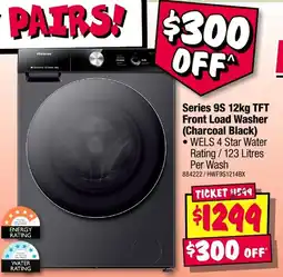 JB Hi-Fi Series 9S 12kg TFT Front Load Washer offer
