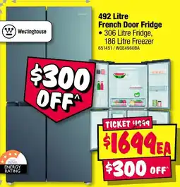 JB Hi-Fi 492 Litre French Door Fridge offer
