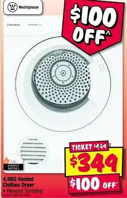 JB Hi-Fi 4.5KG Vented Clothes Dryer offer