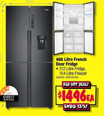 466 Litre French Door Fridge