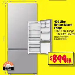 JB Hi-Fi 420 Litre Bottom Mount Fridge offer