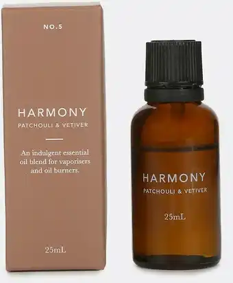 Kmart Harmony Patchouli & Vetiver Essential Oil Blend 25ml offer
