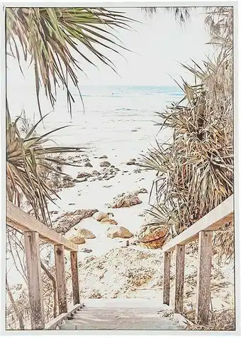 Kmart Wategos Beach Framed Canvas offer