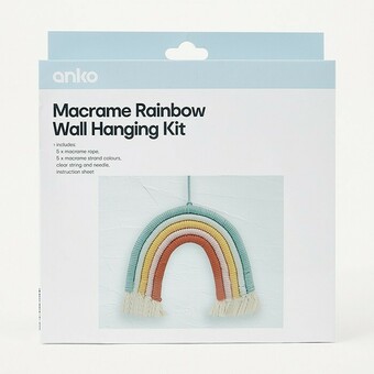 Kmart Macrame Rainbow Wall Hanging Kit offer