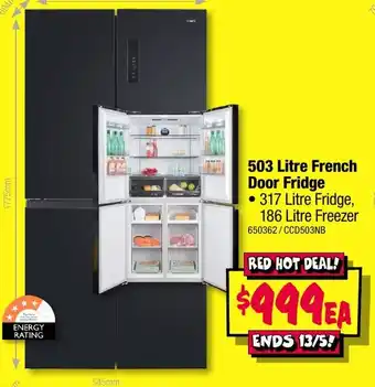 JB Hi-Fi 503 Litre French Door Fridge offer