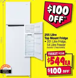 JB Hi-Fi 255 Litre Top Mount Fridge offer