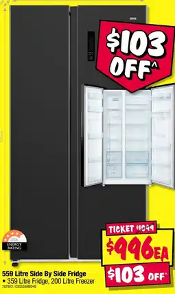 JB Hi-Fi 559 Litre Side By Side Fridge offer