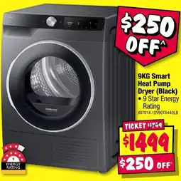 JB Hi-Fi 9KG Smart Heat Pump Dryer (Black) offer