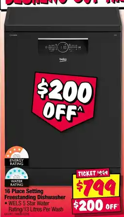 JB Hi-Fi 16 Place Setting Freestanding Dishwasher offer
